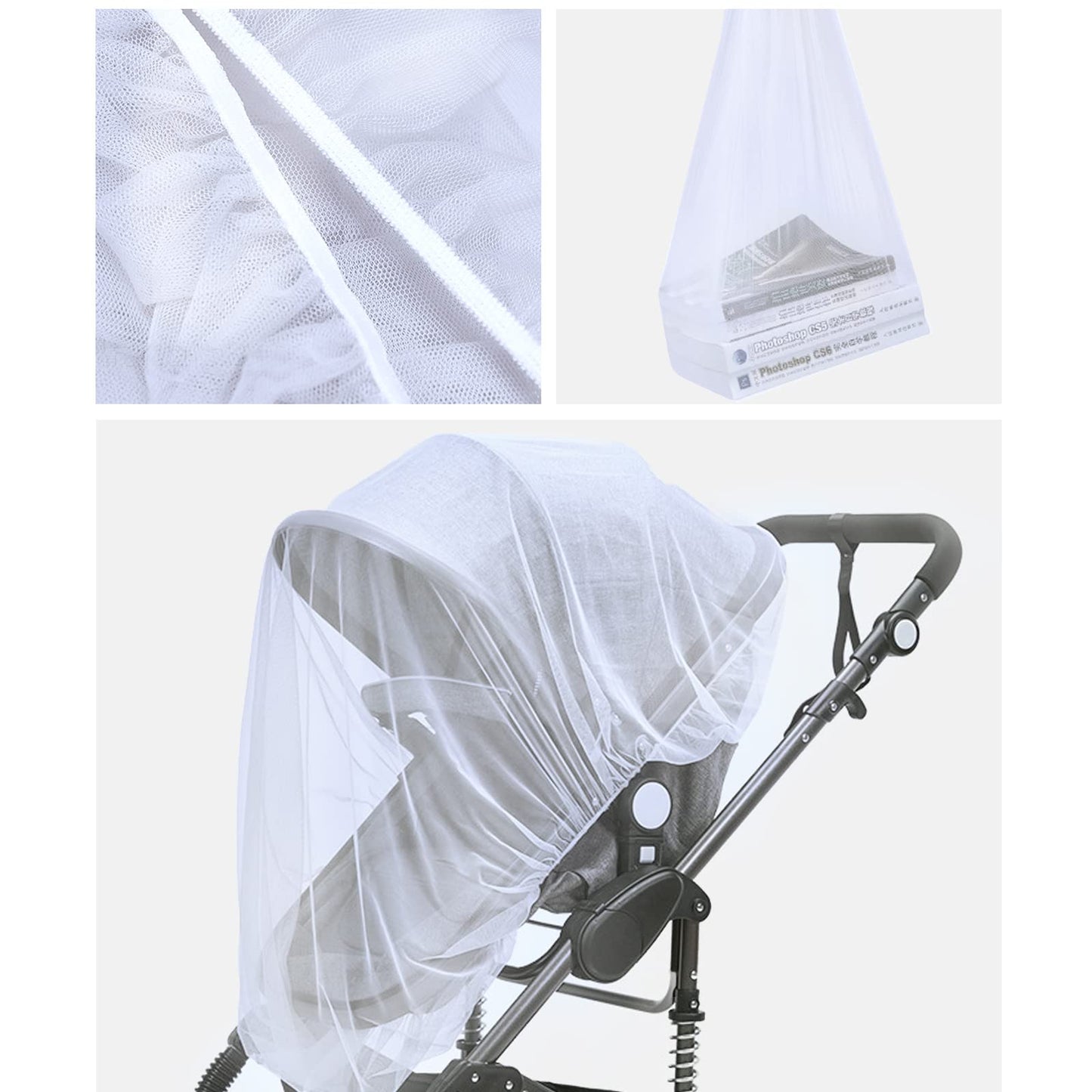 Mosquito Net For Stroller - Protective 2Packs Perfect Bug Net For Strollers, Bassinets, Cradles, Playards,Pack N Plays And Porta