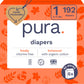 Pura Hypoallergenic Diapers, Size 1 (4-11 lbs), Monthly Pack, Totally Chlorine Free, Wetness Indicator, Suitable for Sensitive S