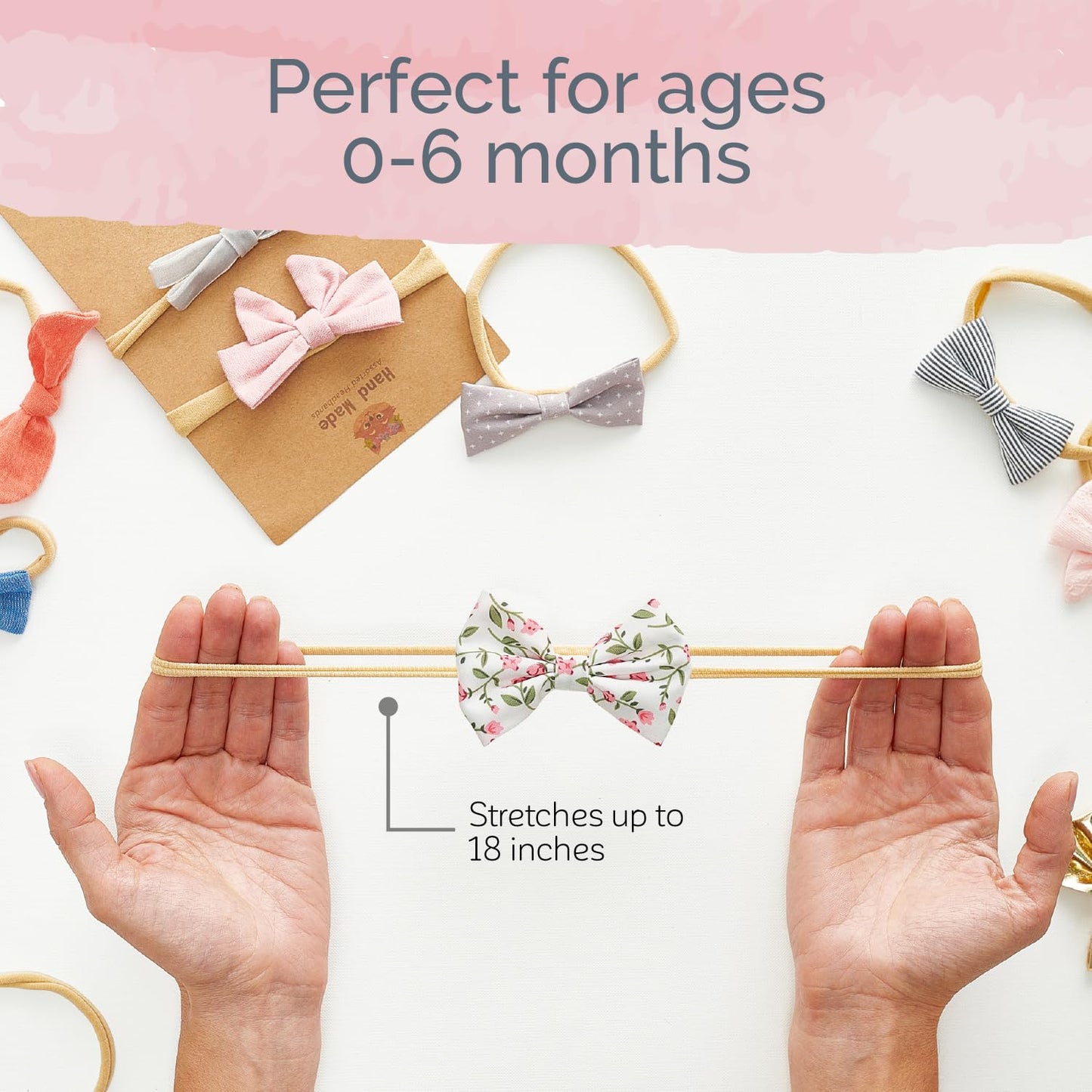 Kiddycare Baby Hair Accessories | Elastic Headbands, Bows, And Lazos Para Bebes | 10 Piece Assortment For Newborns And Girls