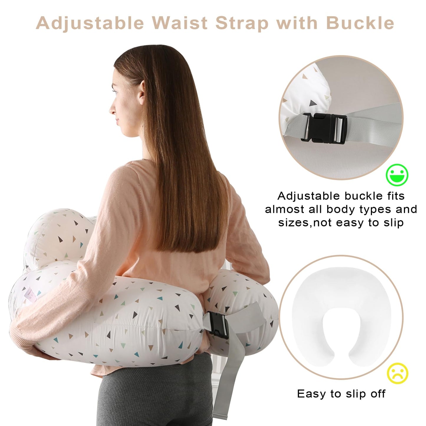 Battop Nursing Pillow For Breastfeeding,Plus Size Breastfeeding Pillow For More Support For Mom Baby,With Removable Cover Adjust