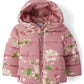 The Children'S Place Baby Girls' And Toddler Medium Weight Puffer Jacket, Wind, Water-Resistant, Mauve Floral