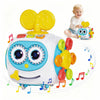 MoraBaby Robot Musical Busy Cube for Toddlers 1-3 Years Old, Montessori 6-in-1 Activity Cube with Lights & Sounds, Wheels for Tu