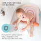 Blooming Bath Rainbow Baby Bath Mat - Sink Bathtub Cushion For Infants - Plush Minky Fabric For Newborn To 6 Months - Washer Saf