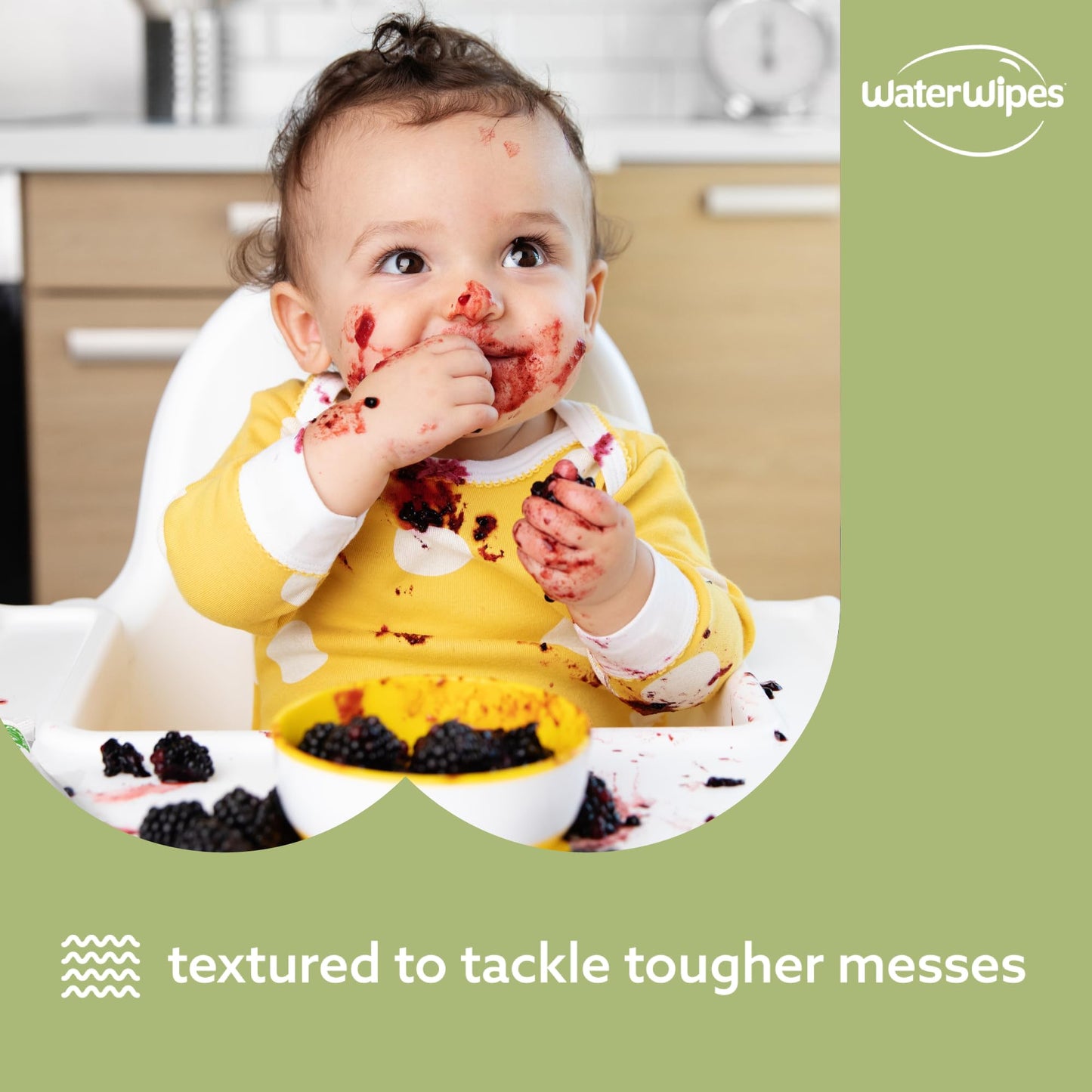 Waterwipes Plastic-Free Textured Clean, Toddler & Baby Wipes, 99.9% Water Based Wipes, Unscented & Hypoallergenic For Sensitive