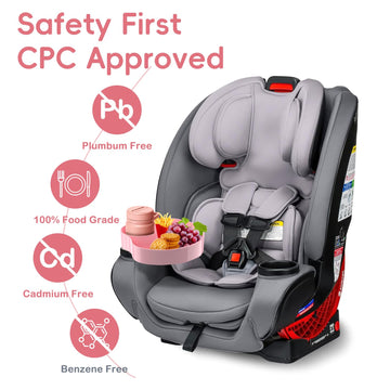 Sspont [2 Packs] Kids Car Seat Tray With Cup Holder For Toddler, Food Snack Travel Tray For Road Trip, Stroller Must Haves - Pin