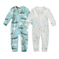 Owlivia Organic Cotton Baby Boy Girl Zip Up Sleep N Play, Footless, Long Sleeve(18-24 Months, Crocodile & Golden Star)