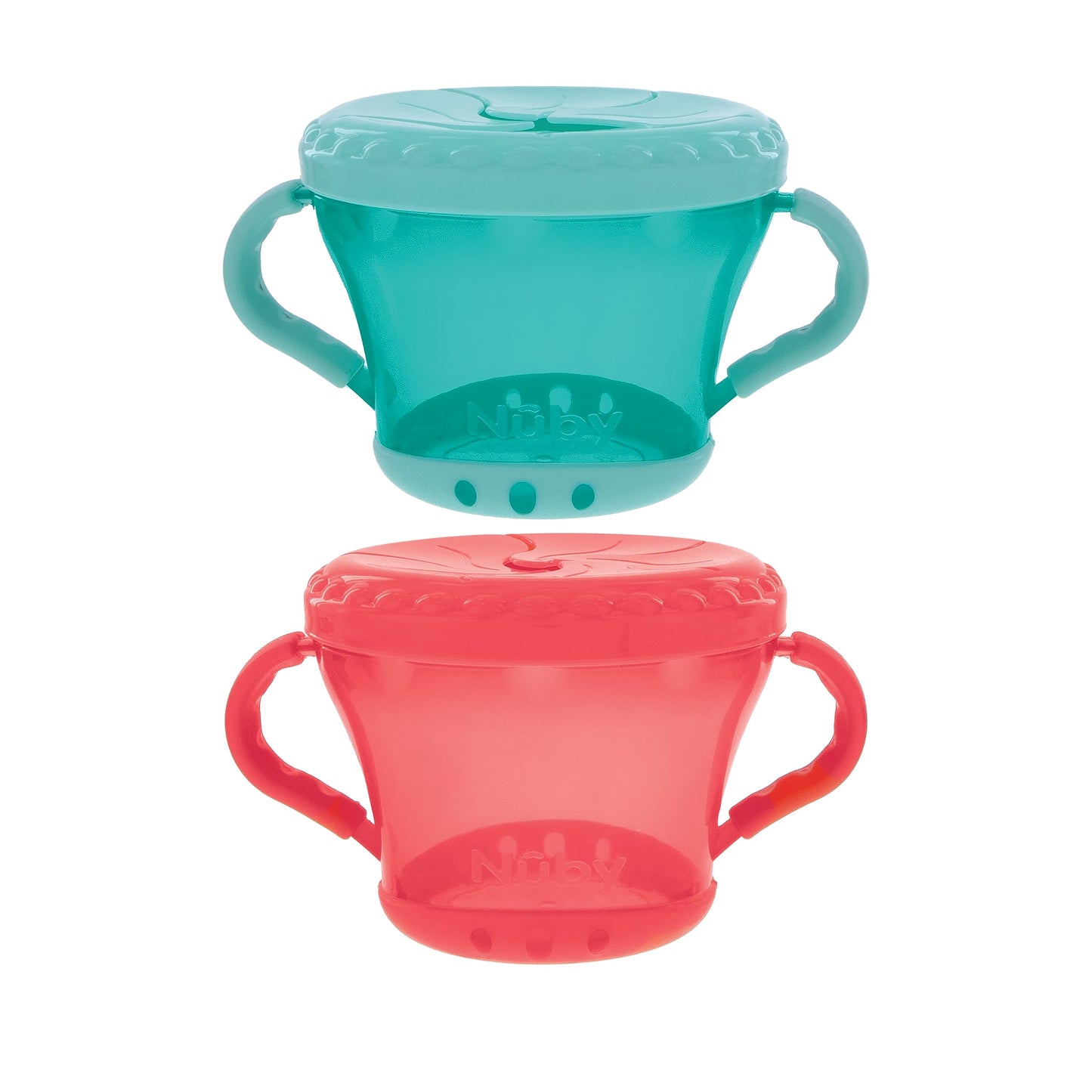 Nuby 2-Pack Snack Keepers, Colors May Vary