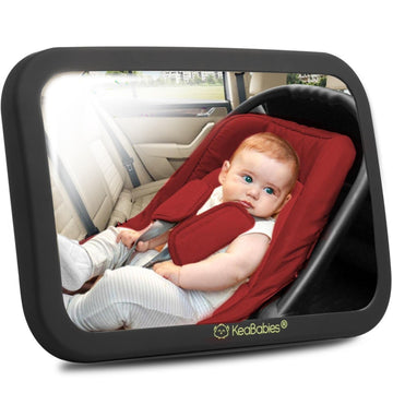 Large Shatterproof Baby Car Mirror - Safety Baby Car Seat Mirror - Baby Car Mirror For Back Seat Rear Facing Infant - Carseat Mi