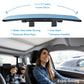 Universal 11.4 Inch Clip On Rearview Mirror - Anti Glare, Wide Angle - Convex - Blue Tint (Bonus 2 PCS Blind Spot Mirrors)