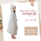 Style Quarters Kids Hooded Bath Towel, Large Kids Bath Towels, Cartoon Cat Kids Beach Towels, 100% Cotton Terry Toddler Hooded B