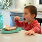 Melii Divided Silicone Suction Plate - 100% Silicone, For Baby + Toddlers - Bpa Free, Dishwasher & Microwave Safe (Shark)