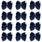 Oaoleer Big Hair Bows For Girls 12 Pcs 6' Navy Grosgrain Ribbon Large Boutique Bow Alligator Clips Hair Accessories For Toddler