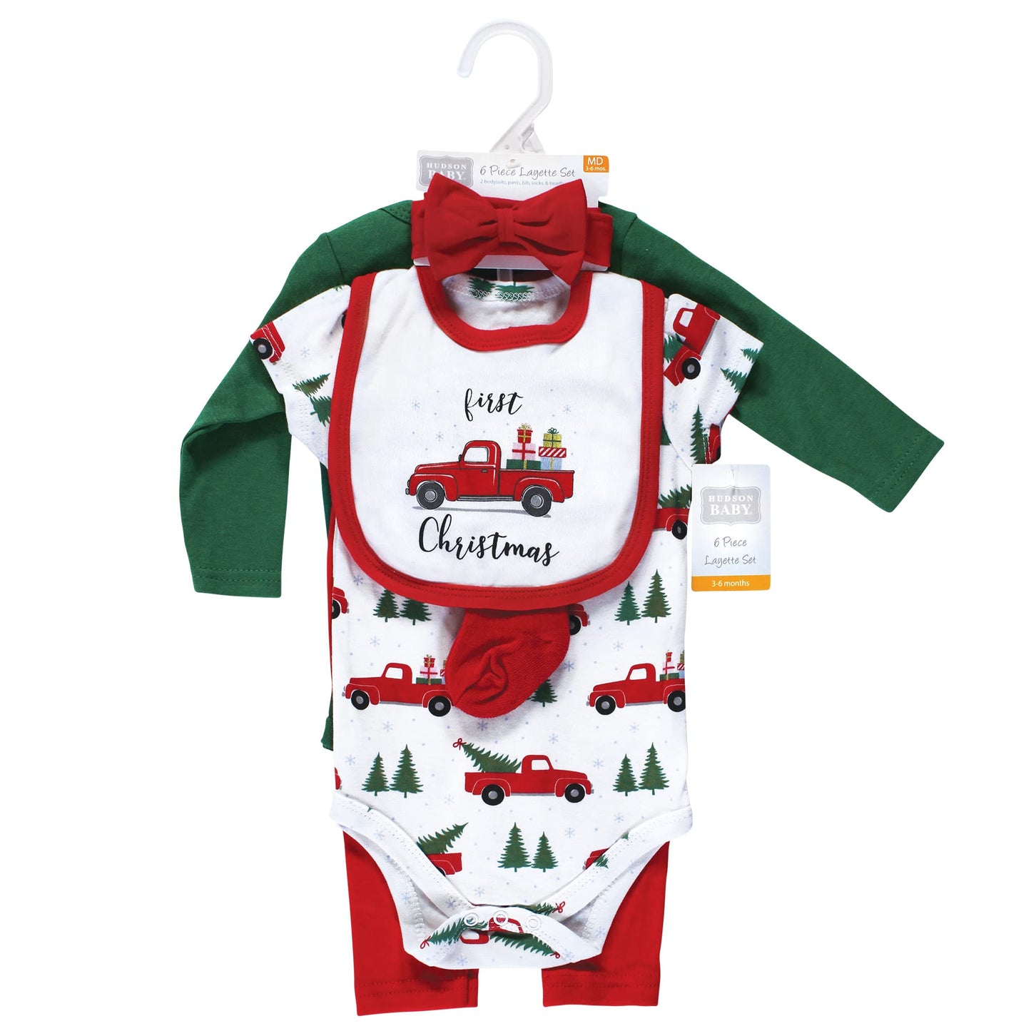 Hudson Baby Unisex Baby Cotton Layette Set, Christmas Gift, 6-9 Months