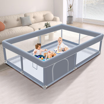 XVISHX 65 x 50 Inch Baby Playpen, Playpen for Babies and Toddlers, Baby Play Pen Playard for Indoor & Outdoor Active Center Game