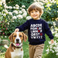 Sineeko Valentines Day Sweatshirts Boys Girls Valentine'S Abc I Love U Heart Graphic Shirt Toddler Kids Long Sleeve Tops 7T