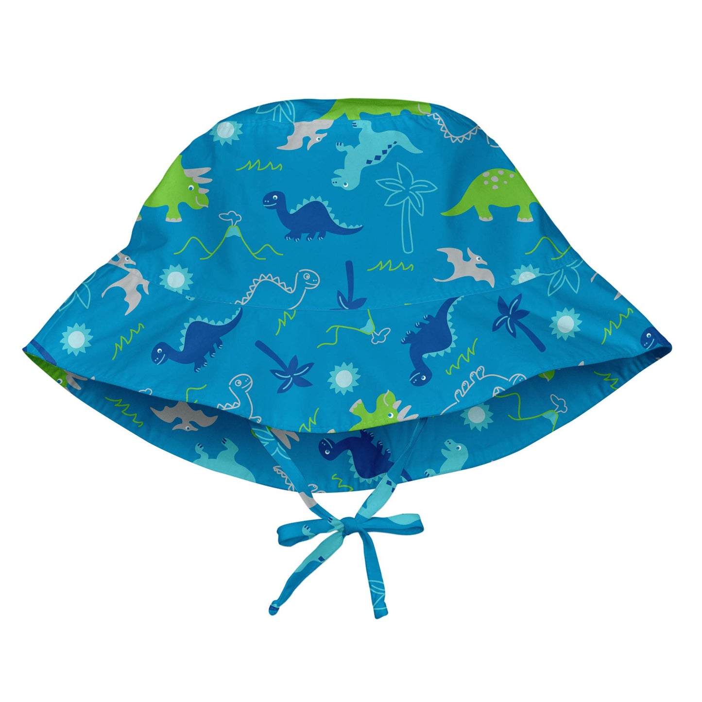 I Play. Baby Girls Sun Protection Bucket Hat, Aqua Dinosaurs, 0-6 Months Us