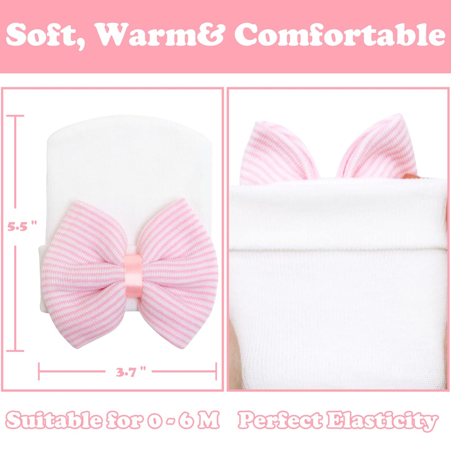 Newborn Hat Newborn Headbands For Girls Newbron Bows Newborn Beanies Hats Baby Essentials For Newborn