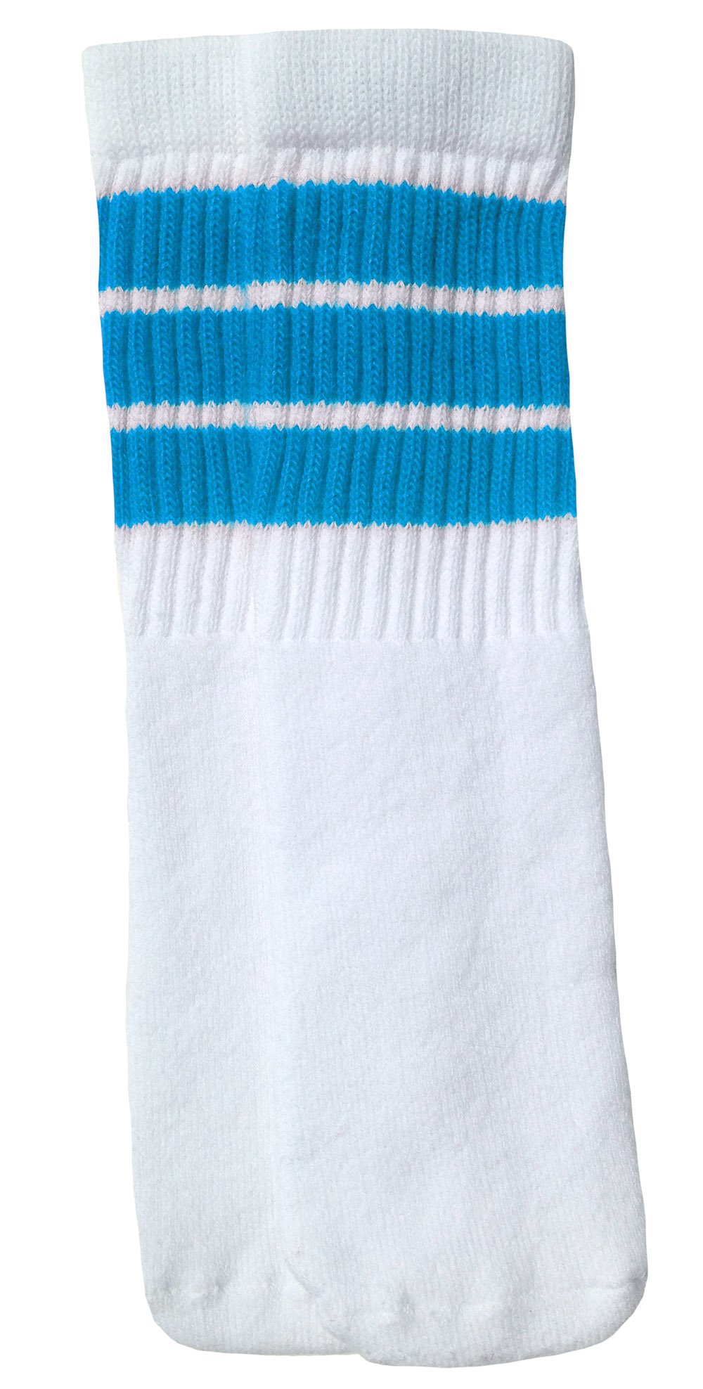 Skatersocks 10 ' Kids White Tube Socks With Baby Blue Stripes Style 1 – Cutebaby WBCBBB019BOXPY8