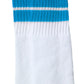 Skatersocks 10 ' Kids White Tube Socks With Baby Blue Stripes Style 1