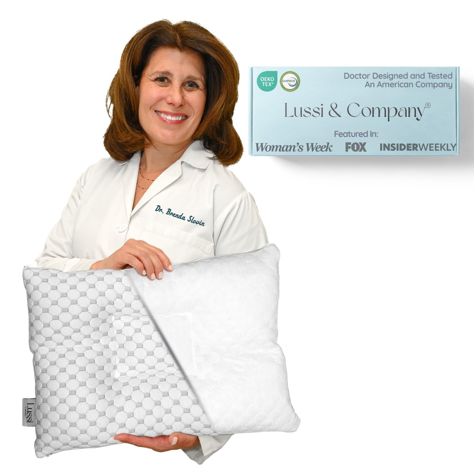 Lussi & Company Toddler Pillow 2 Year Old-13x19 Toddler Pillow - Pillow Protector-Toddler Pillows for Sleeping-Kids Pillow-Trave