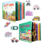 MIKNEKE 2 Pack DIY Quiet Book for Toddler, Montessori Busy Book for Kids to Develop Learning Skills, Animal Vehicle Preschool Le