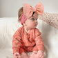 Lanmerry Headband Bows For Baby Girls Stretchy Headwraps Handmade Hair Accessories For Baby Girls Hot Pink Newborn Bows Purple 5