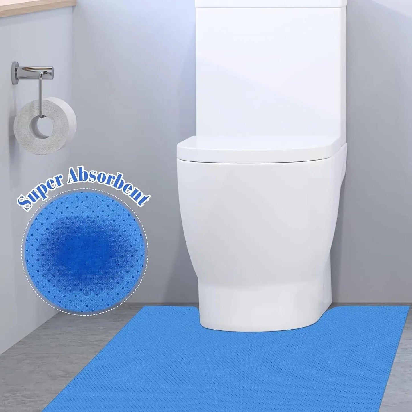 Upgraded 20 Pack Disposable Toilet Mats,Super Absorbent Toilet Floor Protector From Urine,Disposable Toilet Floor Mat For Urine,