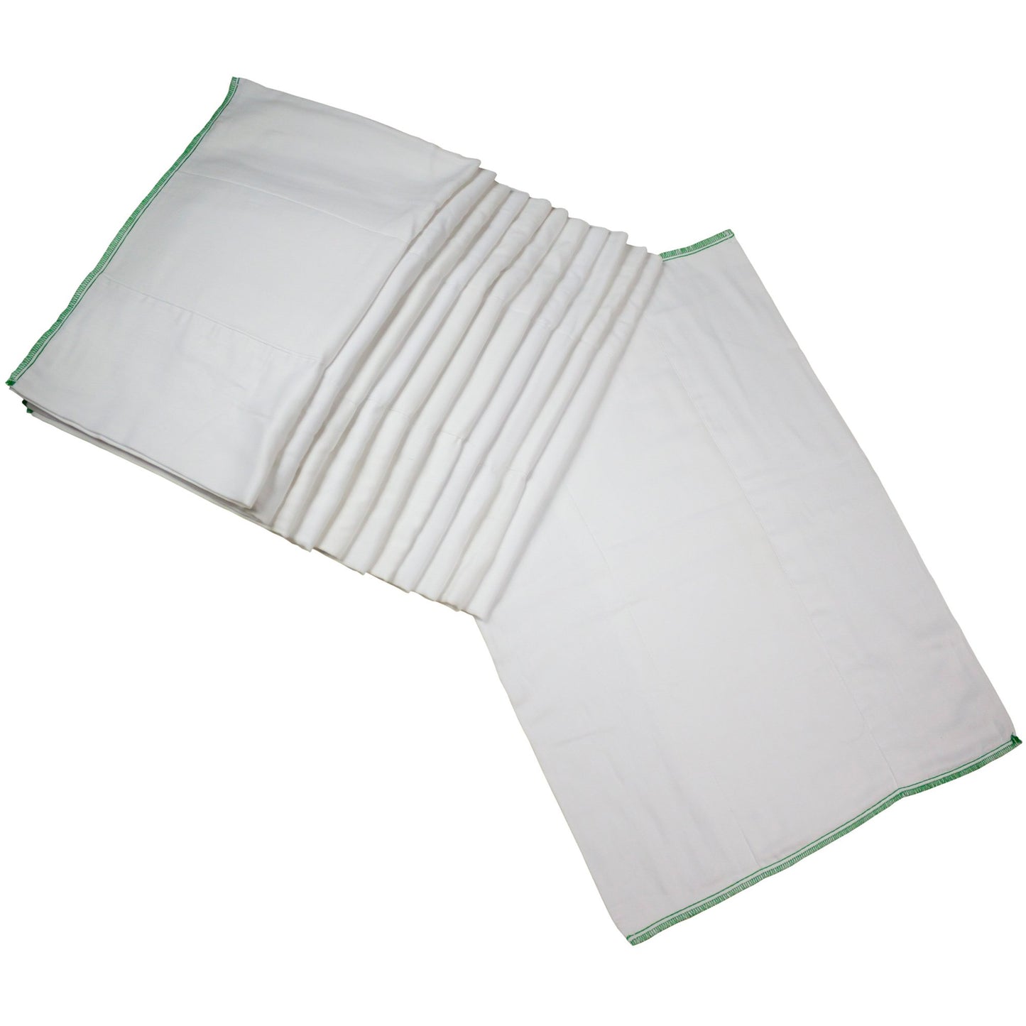 Osocozy - Indian Cotton Prefolds (Dozen) - Soft And Absorbent Baby Diapers Made Of 100% Indian Cotton - 17.5'X23', Fits 30-45