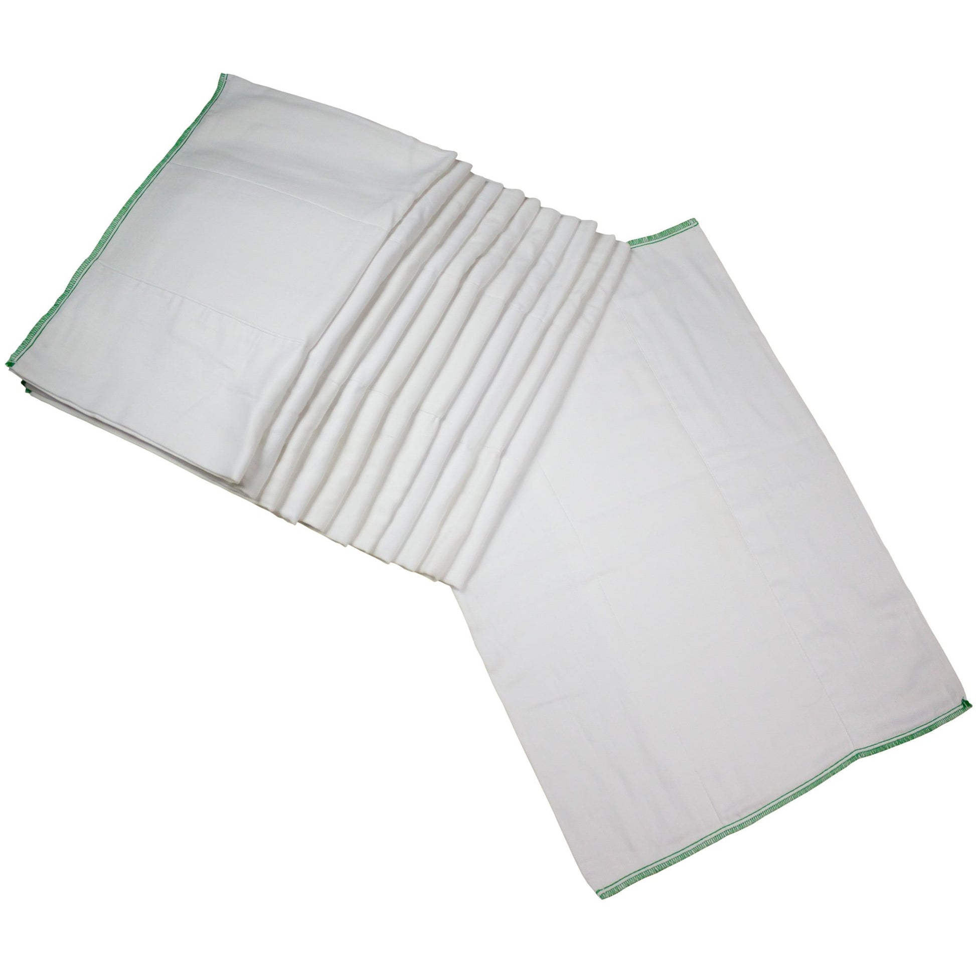 Osocozy - Indian Cotton Prefolds (Dozen) - Soft And Absorbent Baby Diapers Made Of 100% Indian Cotton - 17.5'X23', Fits 30-45