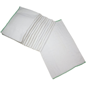Osocozy - Indian Cotton Prefolds (Dozen) - Soft And Absorbent Baby Diapers Made Of 100% Indian Cotton - 17.5'X23', Fits 30-45