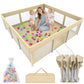 Foldable Large Baby Playpen 71  71, Portable Playard for Babies & Toddlers, Lightweight Safety Baby Fence, No Installation, Indo