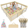 Foldable Large Baby Playpen 71  71, Portable Playard for Babies & Toddlers, Lightweight Safety Baby Fence, No Installation, Indo