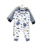 Hudson Baby Unisex Baby Cotton Sleep And Play, Blue Green Dino, 3-6 Months