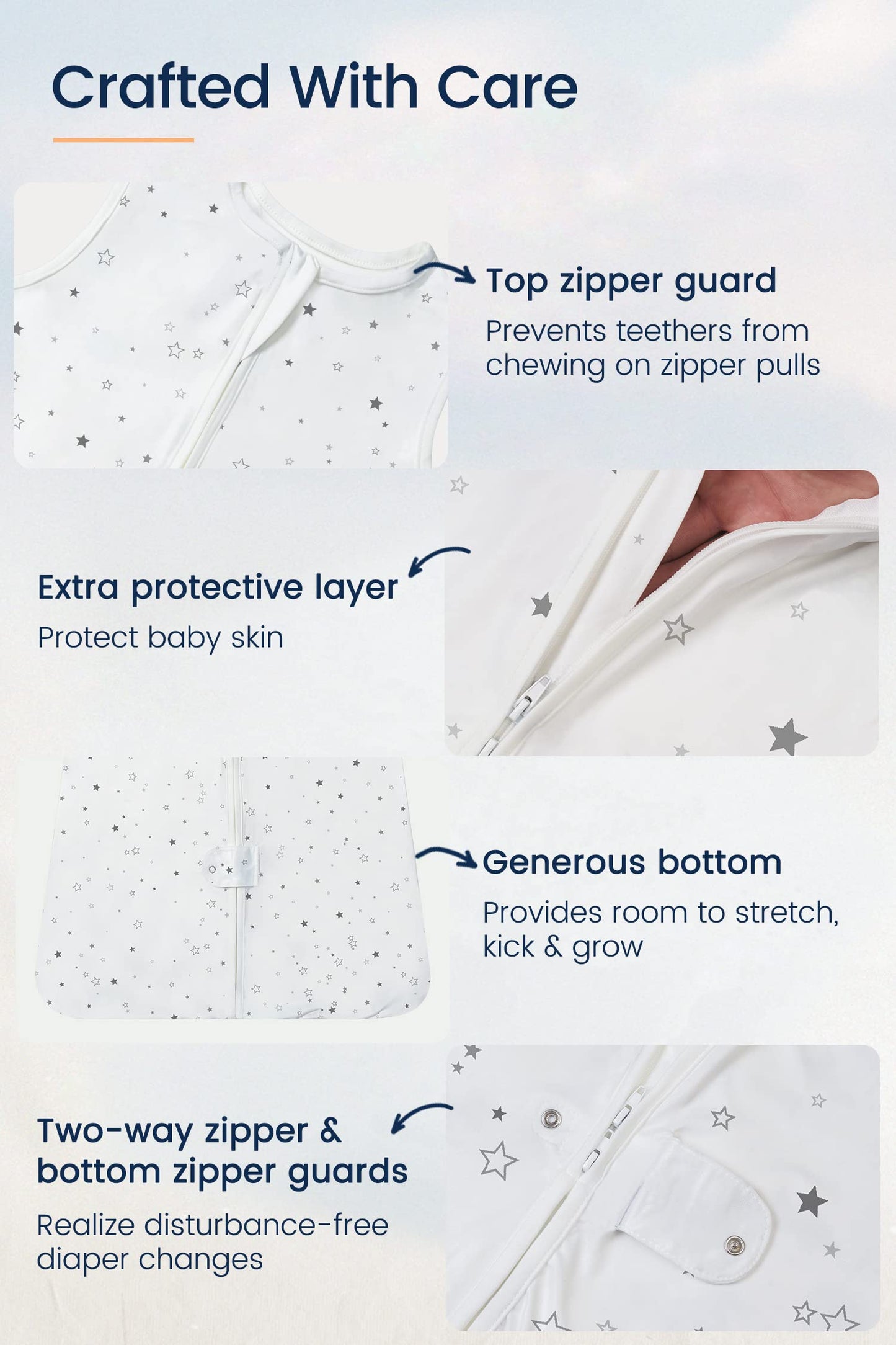 TotAha Sleep Sack 12-18-24 months 3 Pack, Buttery Soft Wearable Blanket Baby Sleeping Bag with 2-way Safe Zipper for Girl Boy, 0