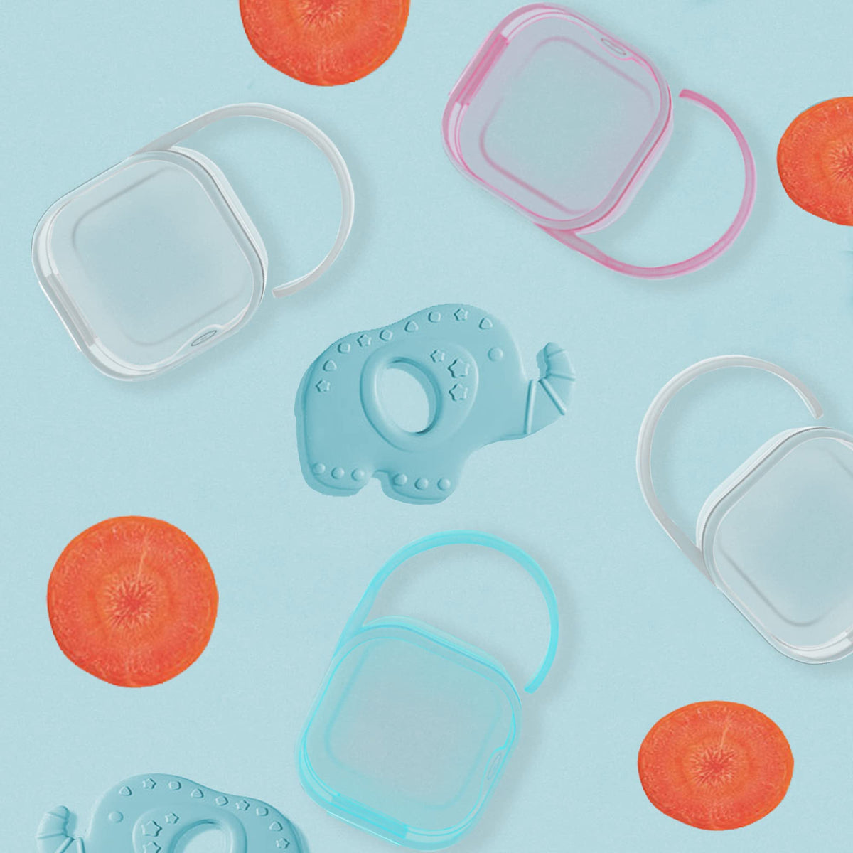 Screen Pacifier Laneyli Pacifier Case Pacifier Holder Case Pacifier Clip Binky Holder ...