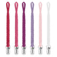 Pokipaw Pacifier Clip For Boys And Girls 6 Pack Baby Pacifier Holder Leash 100% Handmade Braided Fits All Pacifiers & Teething T