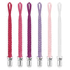 Pokipaw Pacifier Clip For Boys And Girls 6 Pack Baby Pacifier Holder Leash 100% Handmade Braided Fits All Pacifiers & Teething T