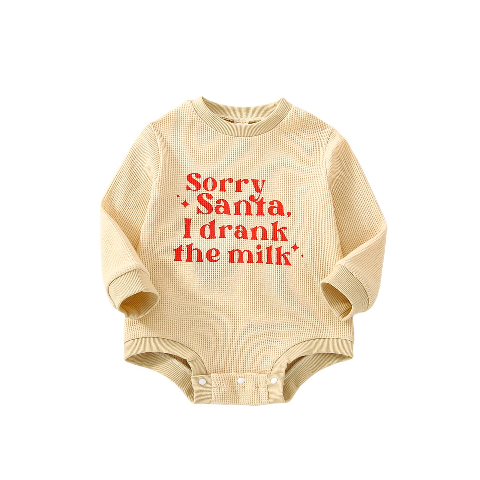 Fybitbo My First Christmas Baby Girl Boy Outfit Sweatshirt Romper Sweater Onesie Long Sleeve Bodysuit Fall Clothes (Sorry Santa