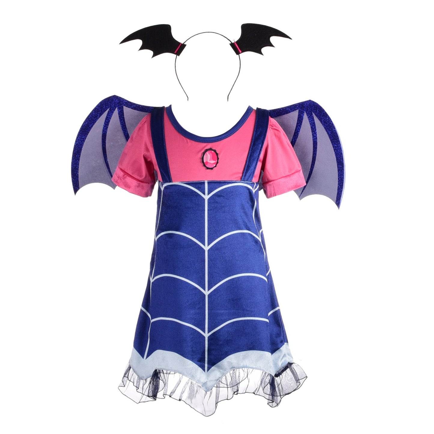 Dressy Daisy Toddler Girls Dress Up Boo-Tiful Halloween Costume Fancy Party Vampire Outfit Set with Headband Wings Size 2T to 3T