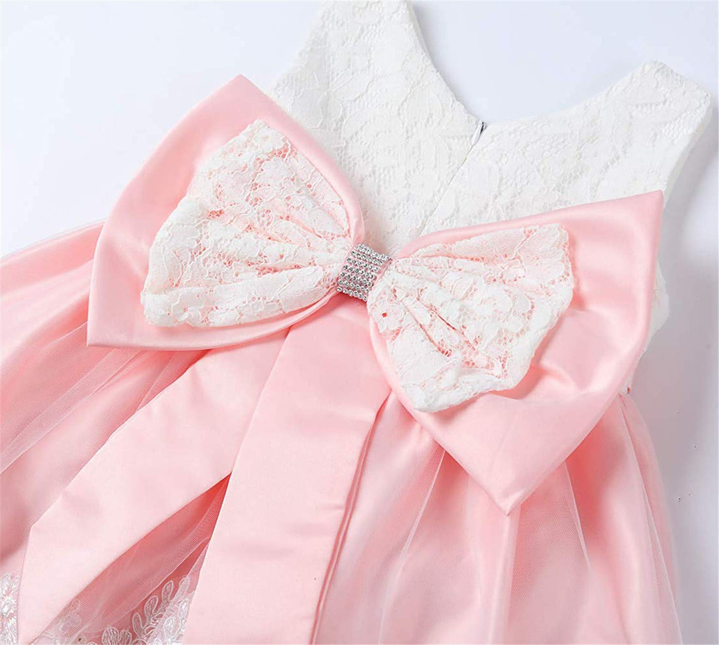 Nssmwttc Baby Girl Ball Gown Dress Infant Birthday Party Christmas New Year Dresses Toddler Christmas (Pink01,6M)