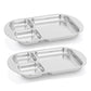 Kiddobloom Children Stainless Steel Divided Plates (2Pc) - Education