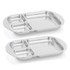Kiddobloom Children Stainless Steel Divided Plates (2Pc) - Education