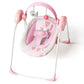 Portable Baby Swing, Pink Electric Infant Swing with 5 Speed Levels, 6 Songs & Timer - Battery-Powered Only (No Batteries Includ