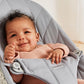 Babybjrn Bouncer Bliss, Light Gray, Woven, Petal Quilt | 2-In-1 Adjustable Baby Bouncer Seat And Toddler Chair, Newborn To Toddl