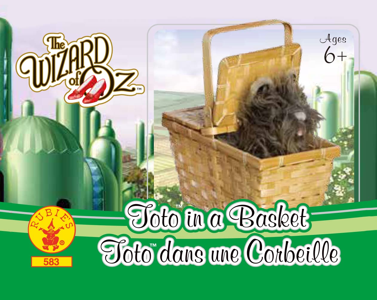 Rubies The Wizard of Oz: Toto in a Basket Costume Accessory for Kids or Adults, Unisex No Size