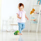 Hape Frog Pull-Along | Wooden Frog Fly Eating Pull Toddler Toy, Bright Colors