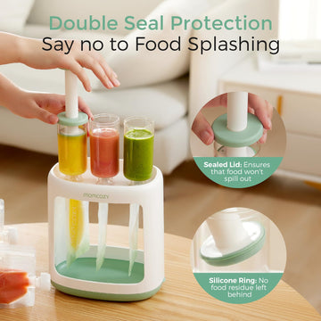 Momcozy Baby Food Maker For Puree Food Storage, Precise Capacity Squeeze Station, Save Time & Efficient, No Food Splashing, Baby