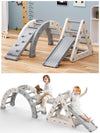 Vbaby Pikler Triangle Set 9 In 1, Toddler Climbing Toys Indoor, Plastic Montessori Climbing Set, Kids Climbing Toys With Ramp, A