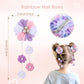 Oaoleer 6Pcs Hair Bows For Girls, Purple Flower Hair Accessories For Girls Grosgrain Ribbon Bows With Alligator Clips Girl Hair