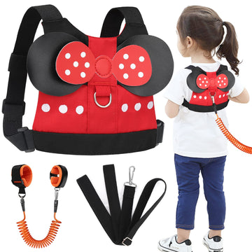 Accmor Toddler Leash Harness, Child Harness Baby Leash + Anti-Lost Wrist Link, Cute Kids Harness With Walking Strap Tether Belt